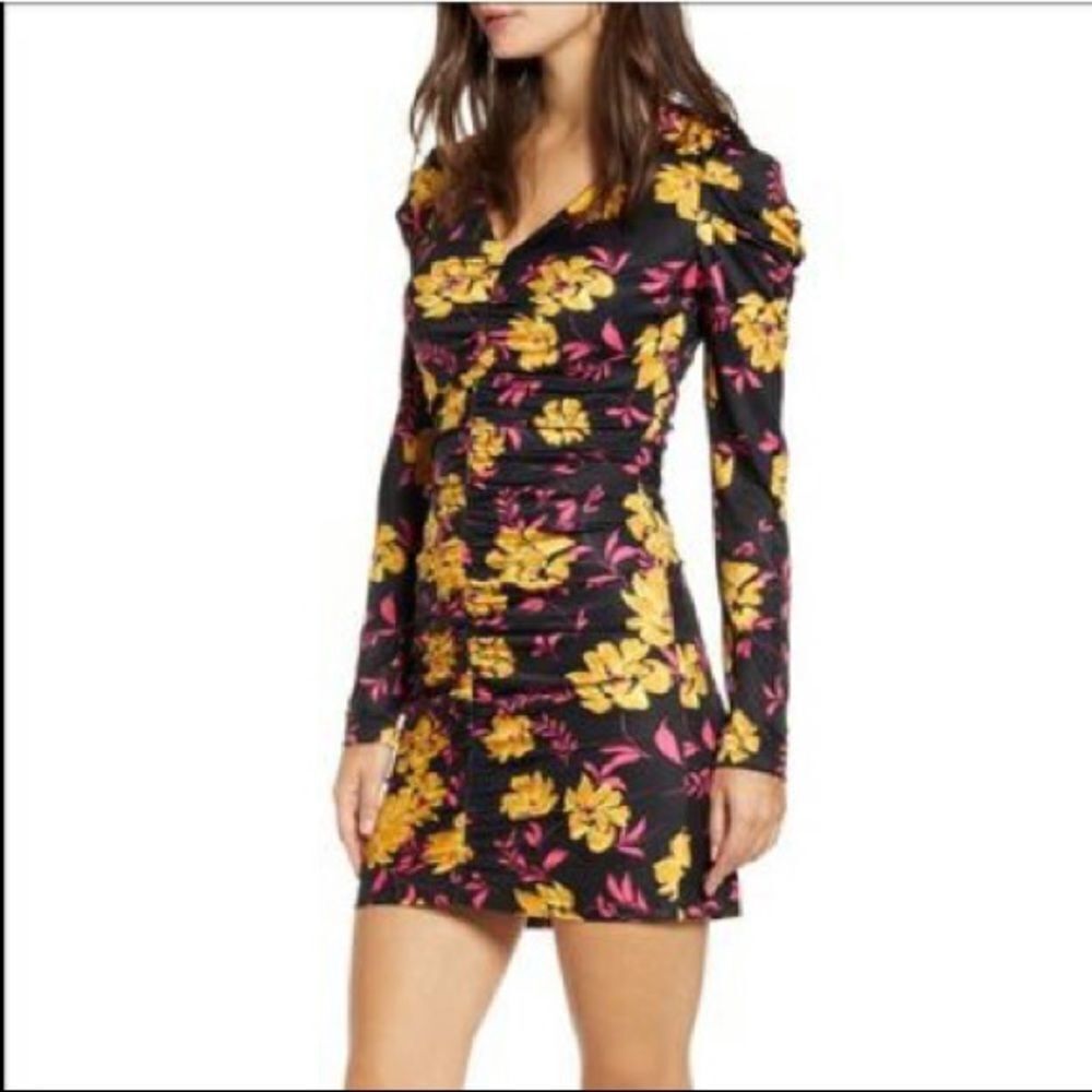 WAYF Ruched Mini Dress